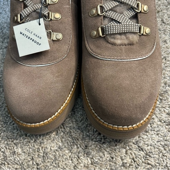 COLE HAAN ZeroGrand Explore Upstate Waterproof
Shearling Hiking Boot 10 brown - Picture 5 of 11